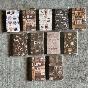 Coffee-Themed collection (Set of 11) Mini Notebooks